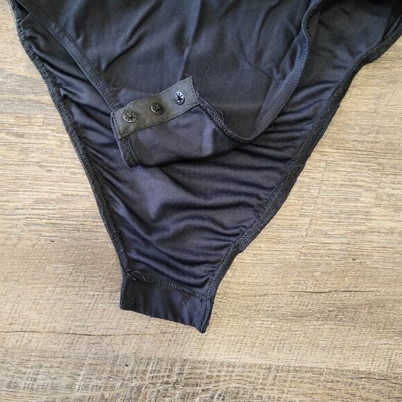 ZARA | Square Neckline Textured Long Sleeve Bodysuit | Sz. S - Picture 10 of 10